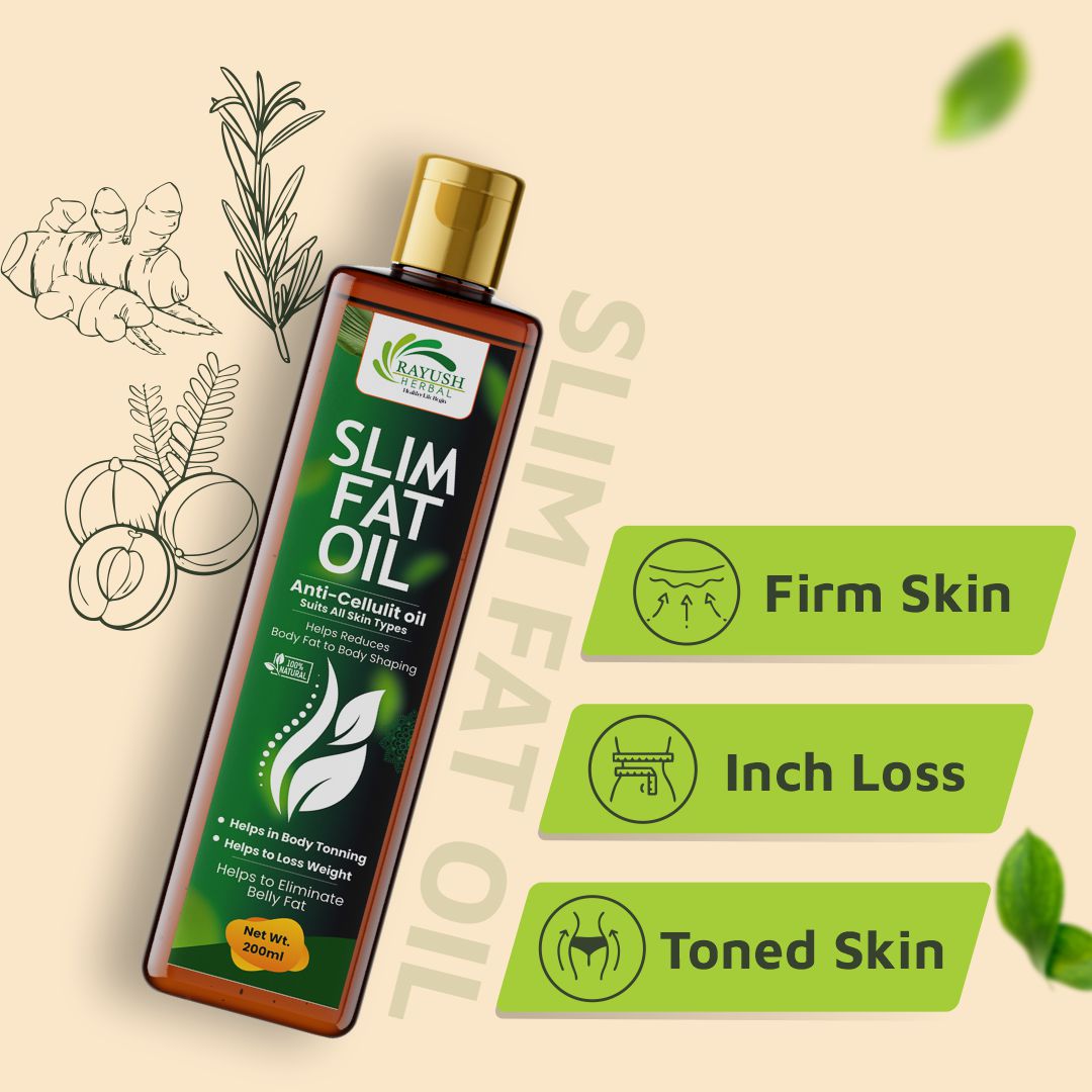 Rayush Herbal Fat Burning Oil For Men/Women | A Natural Blend Of Herbs To Stay In Shape | Firm Skin | Toned Body |