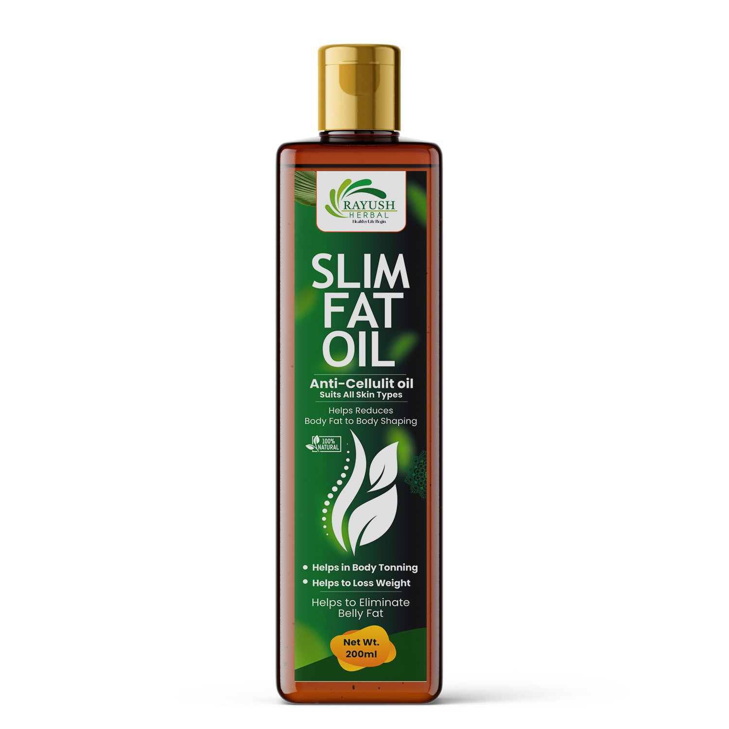 Rayush Herbal Fat Burning Oil For Men/Women | A Natural Blend Of Herbs To Stay In Shape | Firm Skin | Toned Body |