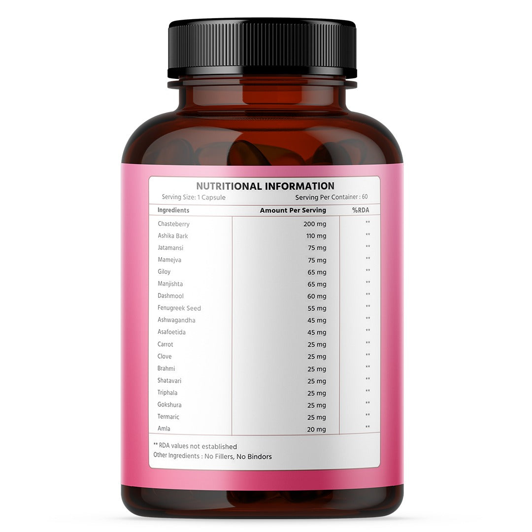 PCOD & PCOS CARE Advanced Women's Wellness Capsules | 1000 mg Serving | 60 CAPSULES