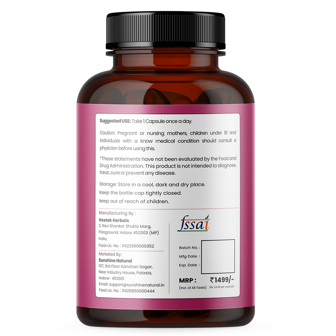 Rayush Herbal Plant Based Vitamin B12 | With B1, B2, B3, B5, B6, B9, B12 | Better Brain & Cognitive Functioning | 60 Capsules