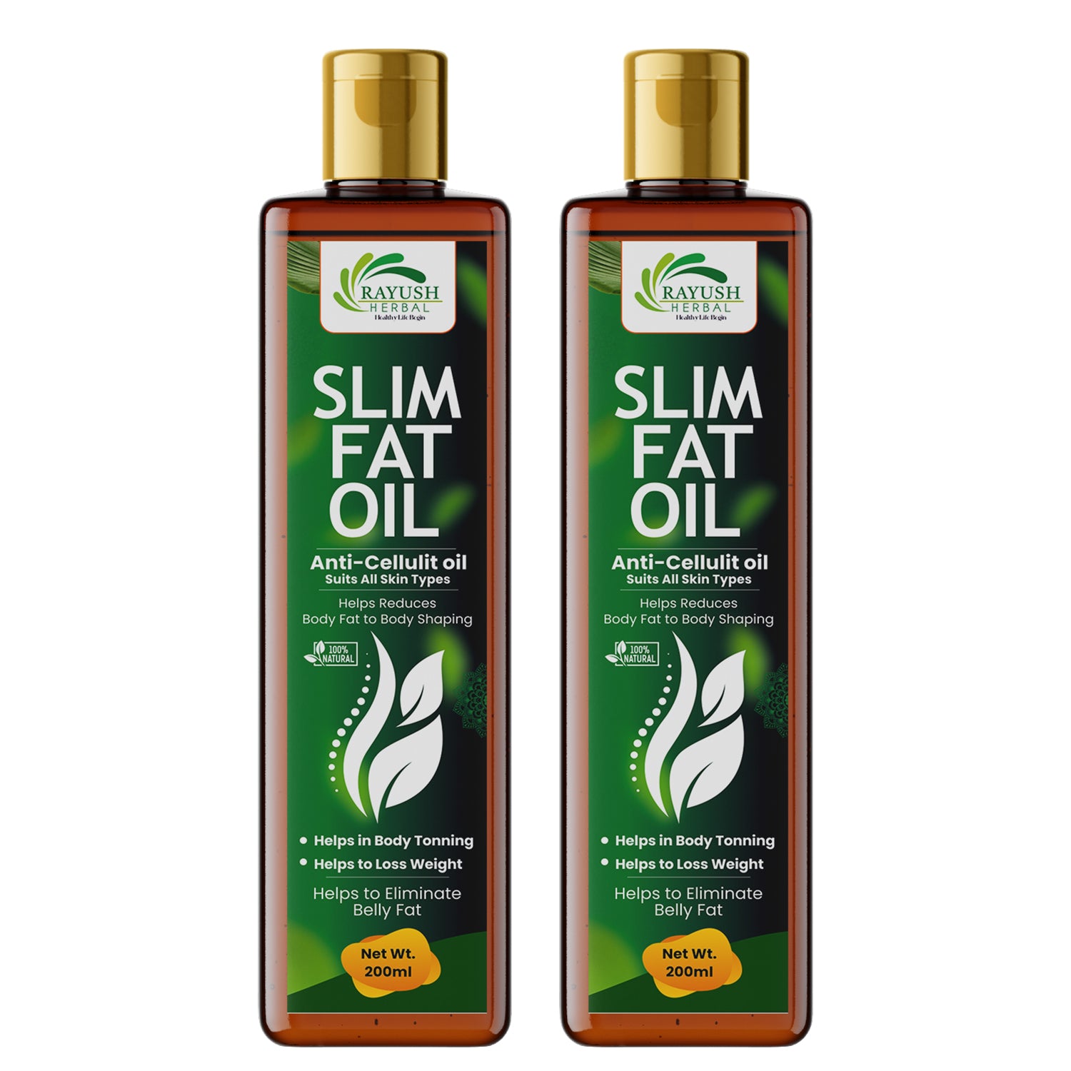 Rayush Herbal Fat Burning Oil For Men/Women | A Natural Blend Of Herbs To Stay In Shape | Firm Skin | Toned Body |