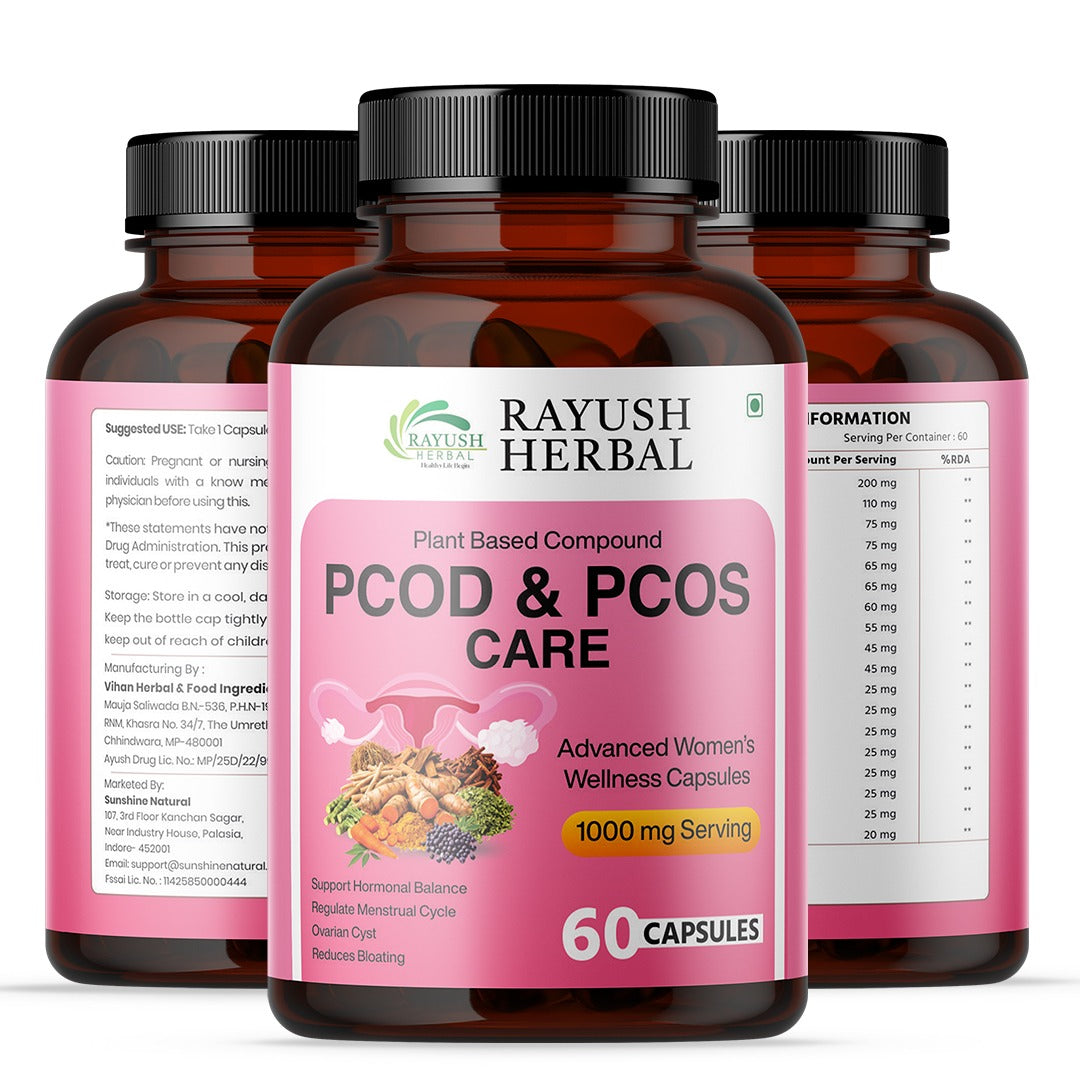 PCOD & PCOS CARE Advanced Women's Wellness Capsules | 1000 mg Serving | 60 CAPSULES